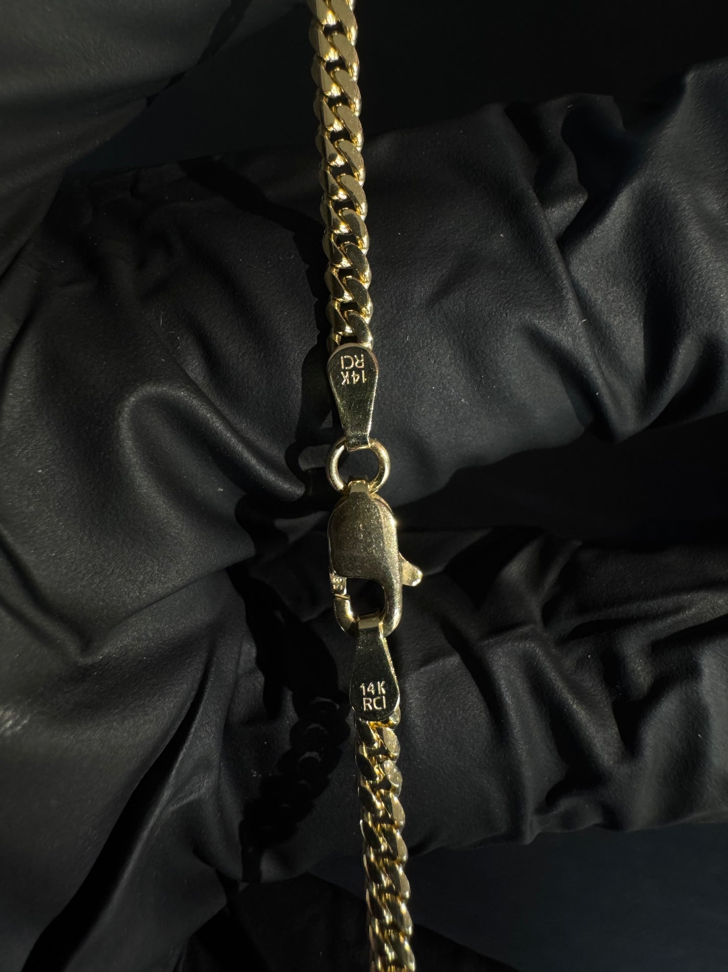 14k Cuban Link Solid Gold Chain 2.6mm 18in.