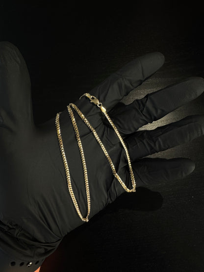 14k Cuban Link Solid Gold Chain 2.6mm 18in.